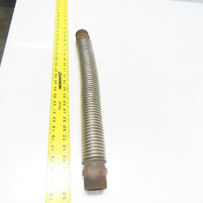 1-1/2" NPT Male Stainless Steel Flexible Hose Expansion Joint 20" OAL
