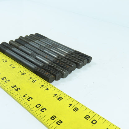 Black Steel Double End Studs Rods Machining Clamping 1/2"-13 x 6" Long Lot Of 8