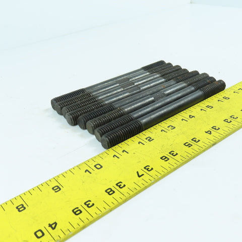 Black Steel Double End Studs Rods Machining Clamping 1/2"-13 x 6" Long Lot Of 8