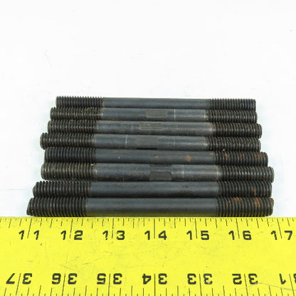 Black Steel Double End Studs Rods Machining Clamping 1/2"-13 x 6" Long Lot Of 8
