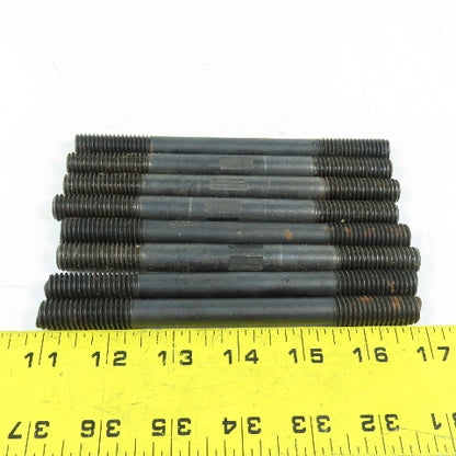 Black Steel Double End Studs Rods Machining Clamping 1/2"-13 x 6" Long Lot Of 8