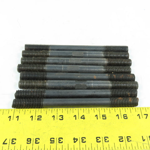 Black Steel Double End Studs Rods Machining Clamping 1/2"-13 x 6" Long Lot Of 8