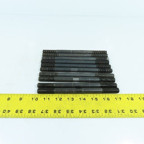 Black Steel Double End Studs Rods Machining Clamping 1/2"-13 x 7" Long Lot Of 10