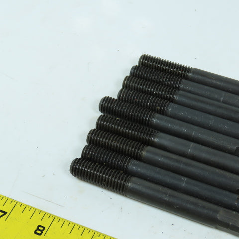 Black Steel Double End Studs Rods Machining Clamping 1/2"-13 x 8" Long Lot Of 9