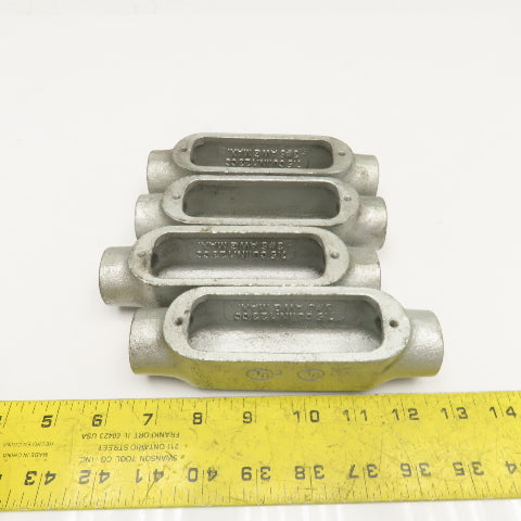 Cruse Hinds Form 5 21 C75M 3/4" Conduit Body Lot Of 4