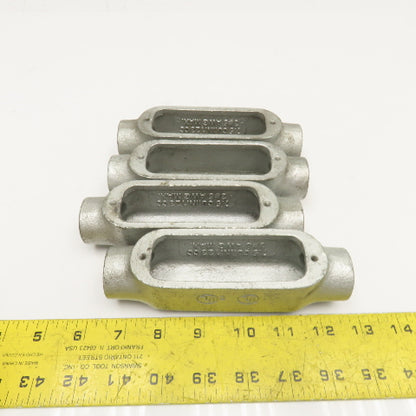 Cruse Hinds Form 5 21 C75M 3/4" Conduit Body Lot Of 4