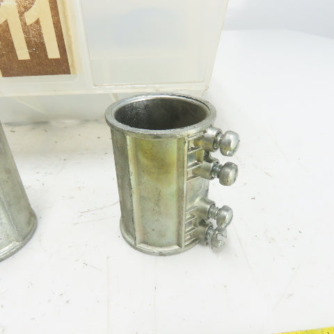 Halex L128 1-1/2" ID Set screw Conduit Coupling Connector Lot Of 40