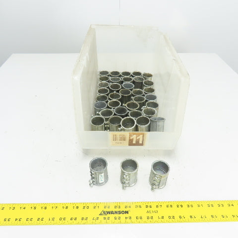 Halex L128 1-1/2" ID Set screw Conduit Coupling Connector Lot Of 40