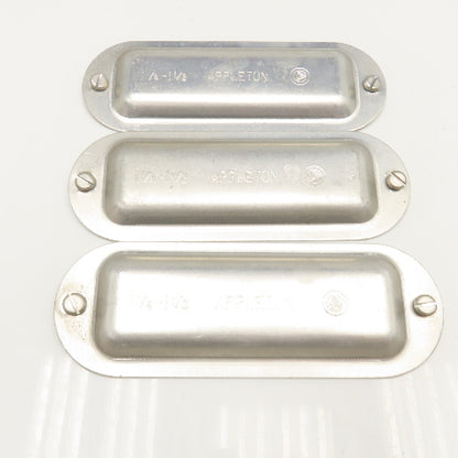 Appleton 1-1/4"-1-1/2" Conduit Body Cover Plate Lot Of 3