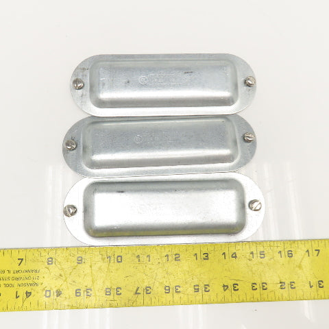 Appleton Form 35 1-1/4"-1-1/2" Conduit Body Cover Plate Lot Of 3