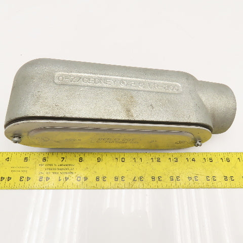 O-Z Gedney LR-200 2" Malleable Iron LL Conduit Body W/ Cover Seal