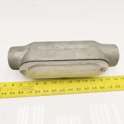 O-Z Gedney T-200 2" Malleable Iron TEE Conduit Body W/ Cover Seal