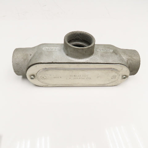 O-Z Gedney T-200 2" Malleable Iron TEE Conduit Body W/ Cover Seal