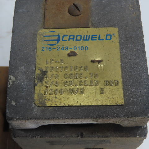 Cadweld IP-A HDGTC182Q 4/0 Conc To 3/4 Cu. Clad Rod #200 W/M
