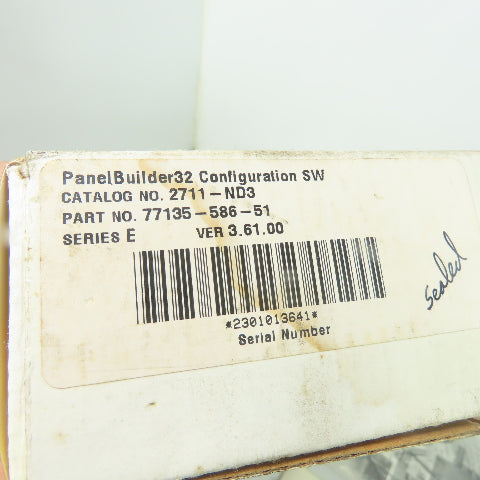 Allen Bradley Rockwell Automation 2711-ND3 77135-586-51 Version 3.61.00 Software