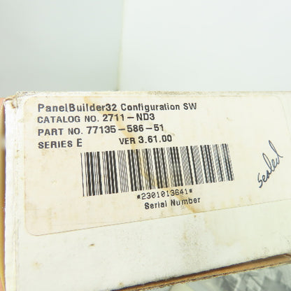 Allen Bradley Rockwell Automation 2711-ND3 77135-586-51 Version 3.61.00 Software