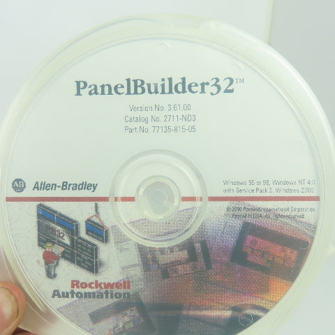 Allen Bradley Rockwell Automation 2711-ND3 77135-586-51 Version 3.61.00 Software