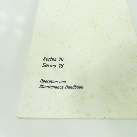 GE Fanuc Automation Series 16 Series 18 Operation And Maintenance Handbook