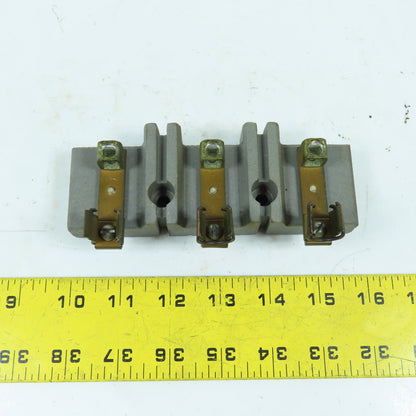 D-293 3-Pole Bus Plug Tap Fuse Holder Copper (Ceramic Base)