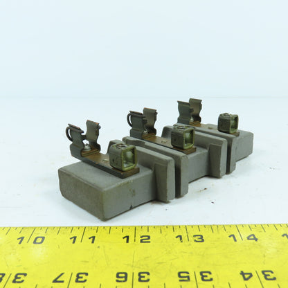 D-293 3-Pole Bus Plug Tap Fuse Holder Copper (Ceramic Base)