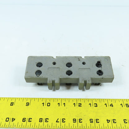 D-293 3-Pole Bus Plug Tap Fuse Holder Copper (Ceramic Base)