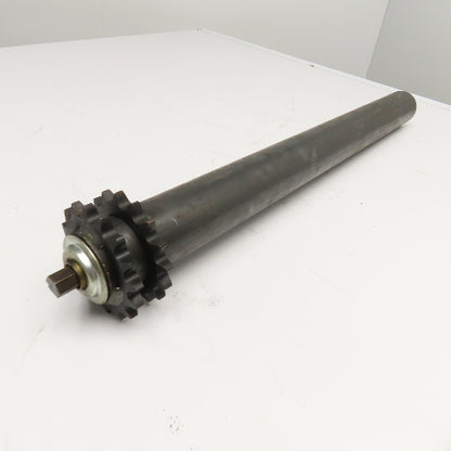 2.5" OD 28" Face Width No. 60 Roller Chain Drive Conveyor Roller 11/16 Hex