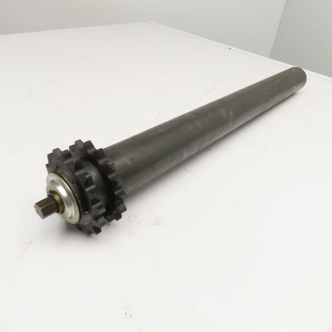 2.5" OD 28" Face Width No. 60 Roller Chain Drive Conveyor Roller 11/16 Hex