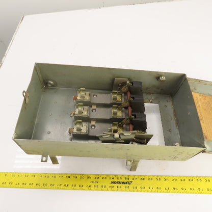 Federal Pacific SP1336 30A 3-P Fusible Plug-In Bus Switch 600V 20HP (Incomplete)