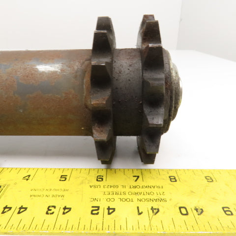 2.5" OD 28" Face Width No. 60 Roller Chain Drive Conveyor Roller No Axle