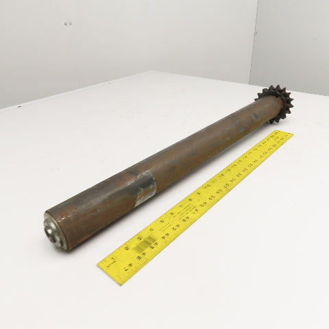 2.5" OD 28" Face Width No. 60 Roller Chain Drive Conveyor Roller No Axle