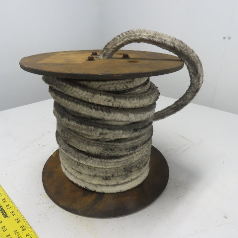 Square Ceramic Fiber Braid Rope W/ Glass Insert 60' L 7/8" Thick