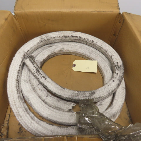 Square Ceramic Fiber Braid Rope W/ Glass Insert 13' L 1-1/2" Thick
