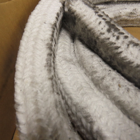 Square Ceramic Fiber Braid Rope W/ Glass Insert 13' L 1-1/2" Thick