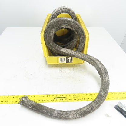 Square Ceramic Fiber Braid Rope W/ Glass Insert 15' L 1-5/8" Thick