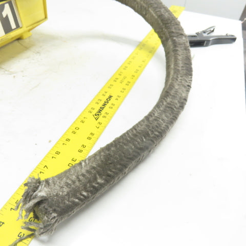Square Ceramic Fiber Braid Rope W/ Glass Insert 15' L 1-5/8" Thick