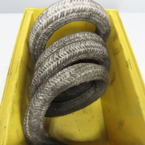 Square Ceramic Fiber Braid Rope W/ Glass Insert 15' L 1-5/8" Thick