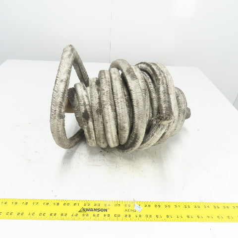 Square Ceramic Fiber Braid Rope W/ Glass Insert 50' Long 1" Thick