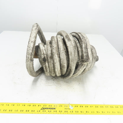 Square Ceramic Fiber Braid Rope W/ Glass Insert 50' Long 1" Thick