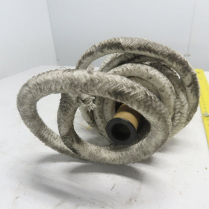 Round Ceramic Fiber Braid Rope W/ Glass Insert 24' Long 1" Thick