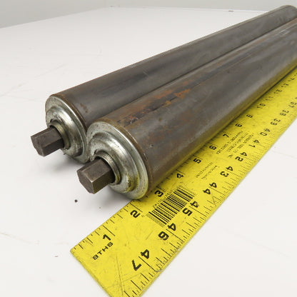 2.5" OD 22" BF Gravity Conveyor Roll 23-1/2" OAL Lot Of 2