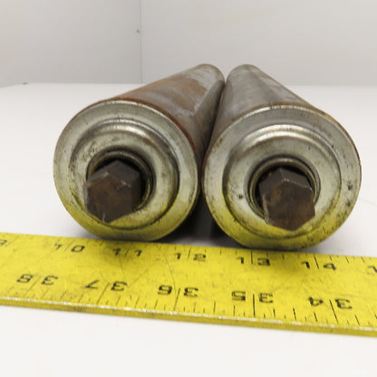 2.5" OD 22" BF Gravity Conveyor Roll 23-1/2" OAL Lot Of 2