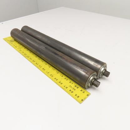 2.5" OD 22" BF Gravity Conveyor Roll 23-1/2" OAL Lot Of 2