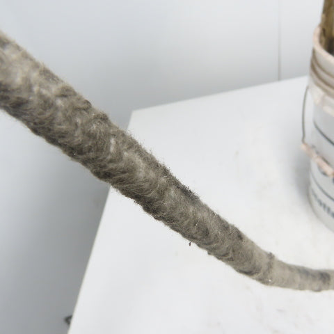 Round Ceramic Fiber Braid Rope W/ Glass Insert 398' Long 3/8" Thick