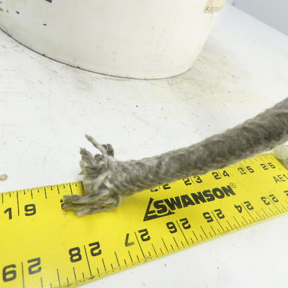 Round Ceramic Fiber Braid Rope W/ Glass Insert 198' Long 1/2" Thick