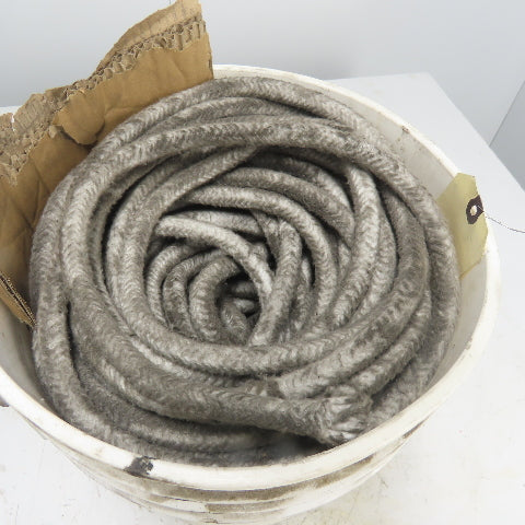 Round Ceramic Fiber Braid Rope W/ Glass Insert 198' Long 1/2" Thick