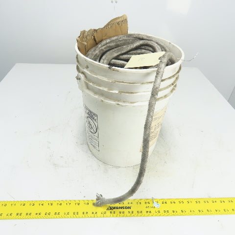 Round Ceramic Fiber Braid Rope W/ Glass Insert 198' Long 1/2" Thick