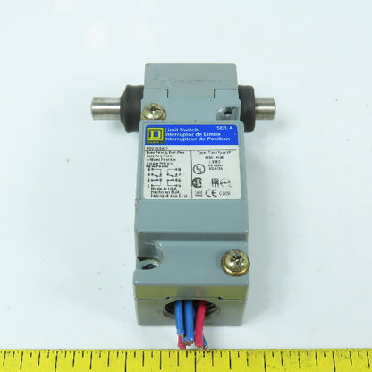 Square D 9007C62H Type 6P Side Plunger Limit Switch W/ Type H Head Pretravel .14