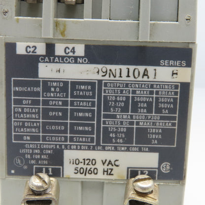 Allen Bradley 700-RT99N110A1 Solid State Timer .2-8s Off Delay