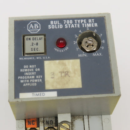Allen Bradley 700-RT99N110A1 Solid State Timer .2-8s Off Delay