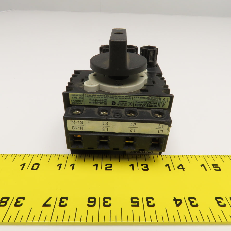 Advance Controls XF30BY 600V 20Hp Max Fused Disconnect Switch Manual Operator